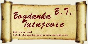 Bogdanka Tutnjević vizit kartica